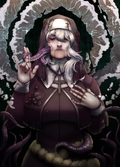 Image of Joel, the drowned nun character from Deerbits Studios' The Drowned Nun, featuring detailed costume and eerie background.